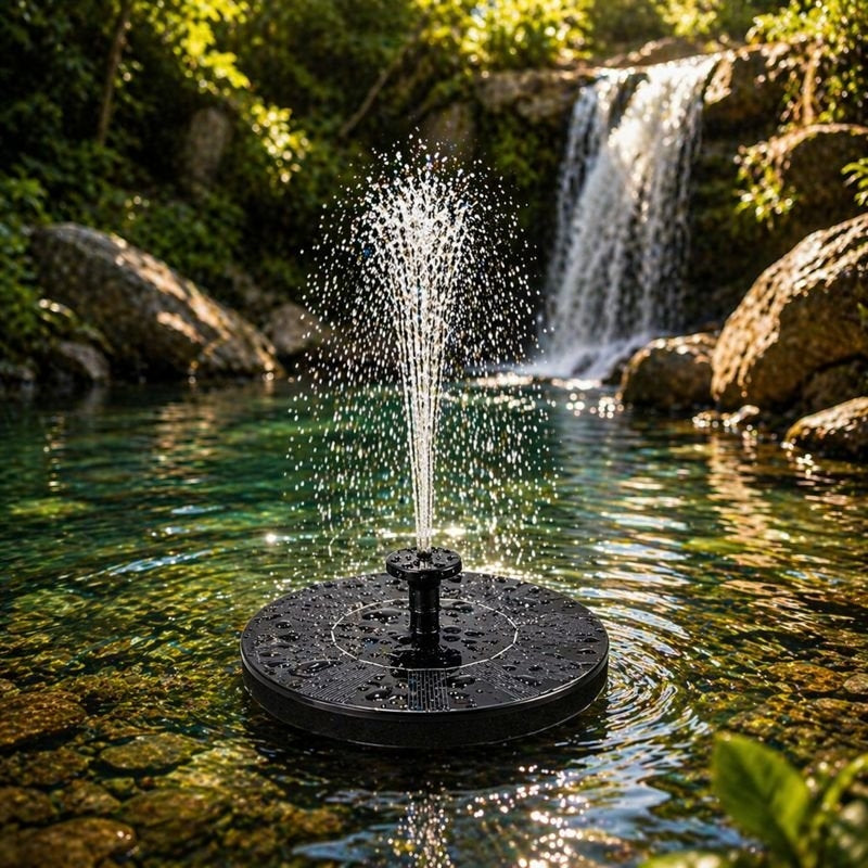 Fonte de Arco-Íris Jardim Verde [Carregamento Solar]