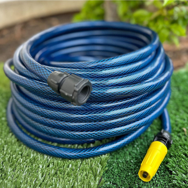 Mangueira de jardim de silicone trançado reforçado 1/2" azul