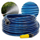 Mangueira de jardim de silicone trançado reforçado 1/2" azul
