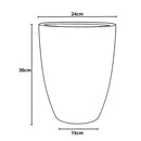 Vaso Pequim em Polietileno Texturizado 30x24cm