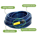 Mangueira de jardim de silicone trançado reforçado 1/2" azul