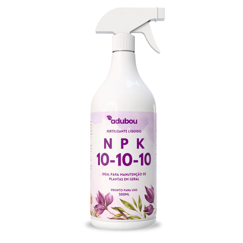 Fertilizante NPK para jardinagem 10-10-10 500ml - Resultados rápidos